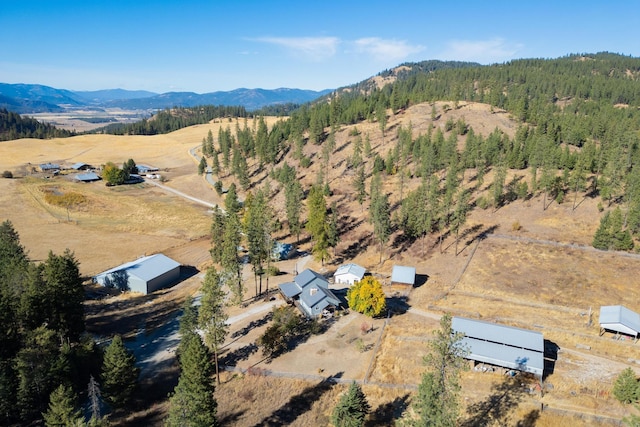 aerial view featuring a mountain view