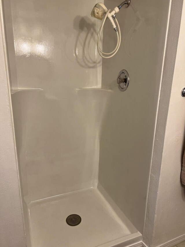 bathroom featuring walk in shower