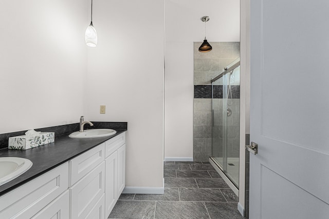 250 Hogans Way, Chewelah, WA 99109 - bathroom with double vanity and a shower stall