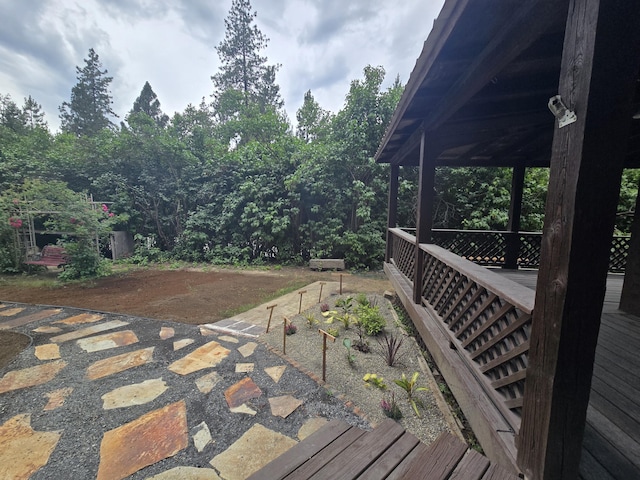 1612 Rickey Canyon Rd, Kettle Falls, WA 99141 - wooden terrace with a garden