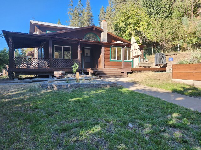 1612 Rickey Canyon Rd, Kettle Falls, WA 99141 - unfurnished room featuring baseboard heating, an AC wall unit, wood ceiling, wood finished floors, and baseboards