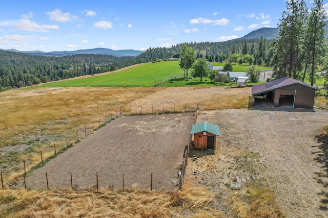 property view of mountains featuring a rural view