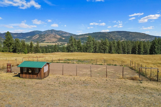 property view of mountains with a rural view