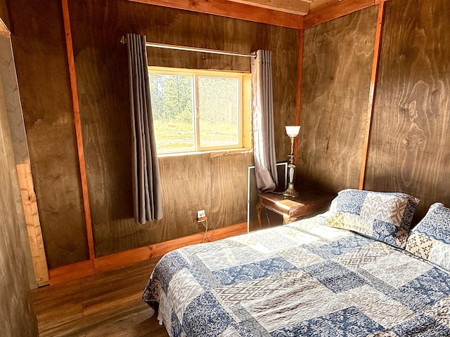 3305 Bradeen Rd, Rice, WA 99167 - bedroom with wood walls and wood finished floors