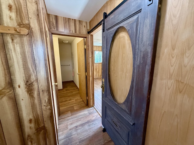 3305 Bradeen Rd, Rice, WA 99167 - foyer entrance with wood finished floors and a barn door