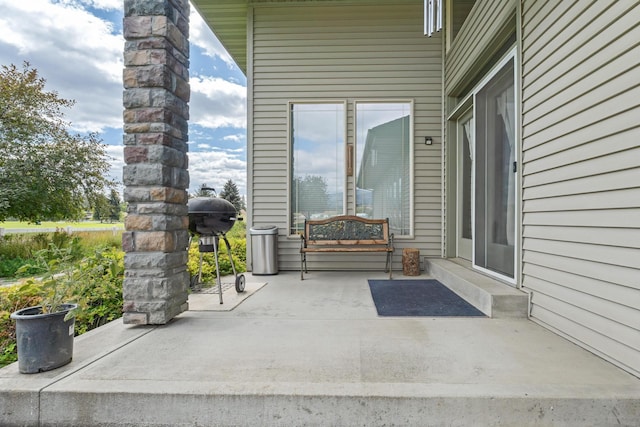 view of patio / terrace with a grill