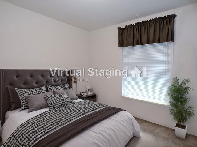 view of carpeted bedroom