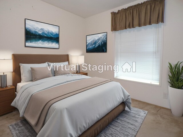 view of carpeted bedroom