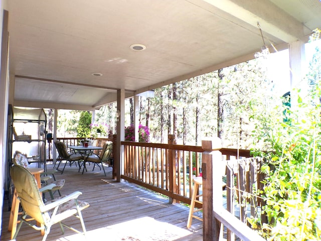 view of wooden deck