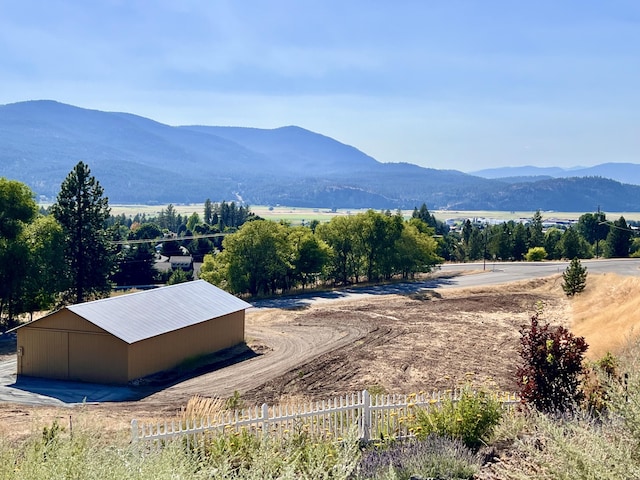 view of mountain feature featuring a rural view