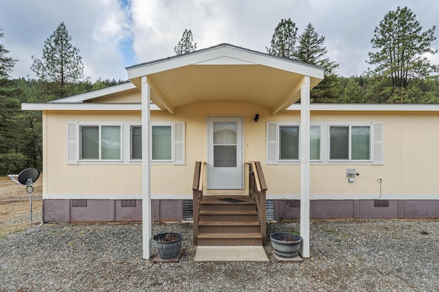 view of manufactured / mobile home