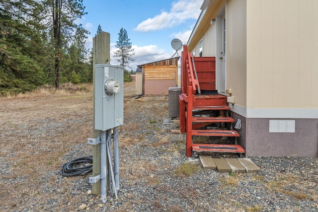 exterior details with central AC