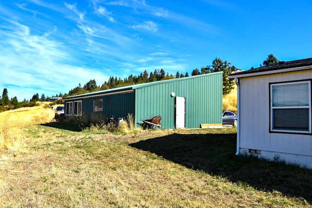 exterior space with a lawn