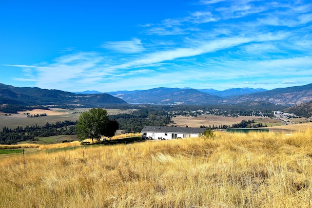 mountain view with a rural view