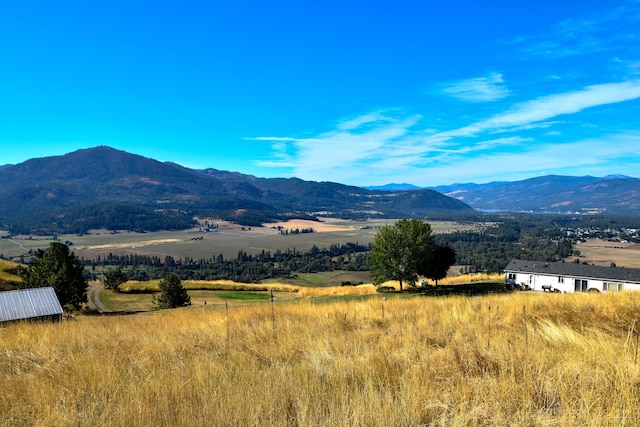 property view of mountains with a rural view