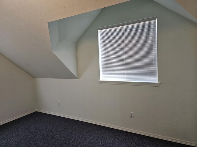 bonus room with carpet and lofted ceiling