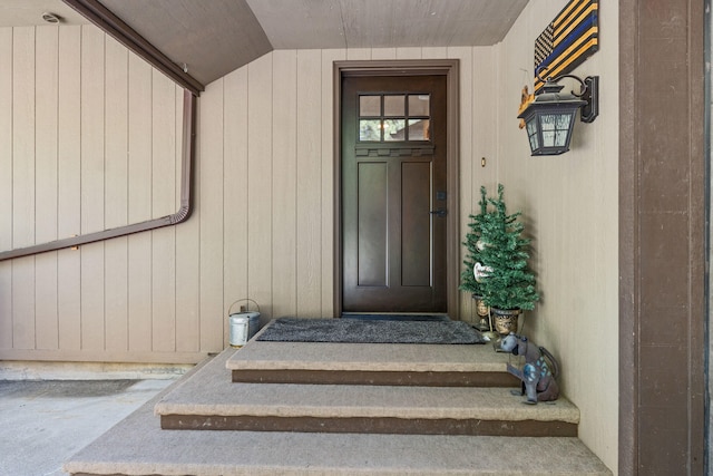 view of doorway to property