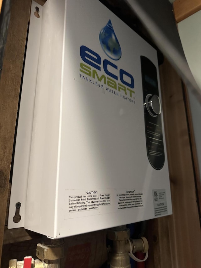 detailed view of tankless water heater