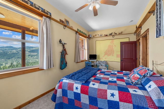 40 Happy Jack Rd, Curlew, WA 99118 - bedroom featuring carpet floors, baseboards, and a ceiling fan