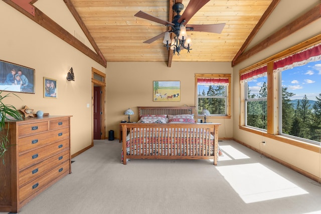 40 Happy Jack Rd, Curlew, WA 99118 - carpeted bedroom featuring wood ceiling, baseboards, and ceiling fan