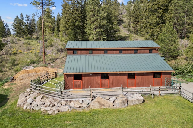 40 Happy Jack Rd, Curlew, WA 99118 - horse barn featuring a forest view