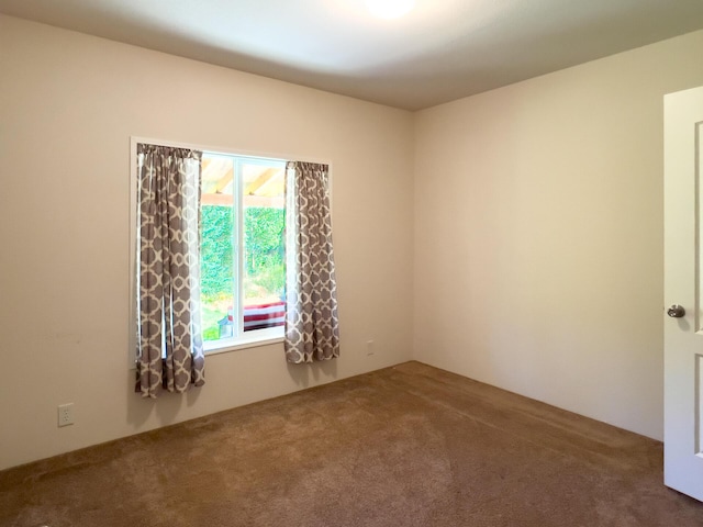 view of carpeted empty room