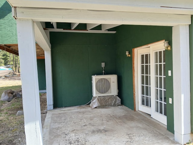 4224 Grouse Creek Rd Unit C, Loon Lake, WA 99148 - view of patio / terrace featuring ac unit and french doors