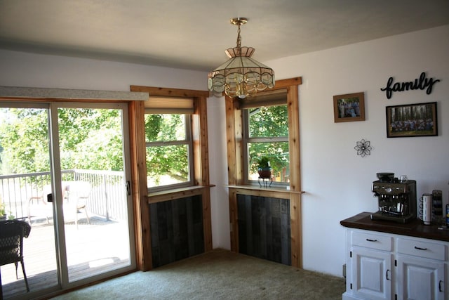 4738 Price Rd, Clayton, WA 99110 - doorway with a chandelier and carpet floors