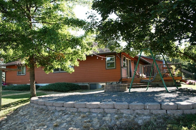 4738 Price Rd, Clayton, WA 99110 - view of side of home with a wooden deck