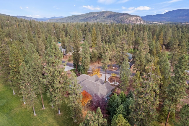 420 Palmer Ln, Chewelah, WA 99109 - aerial view with a mountain view and a wooded view