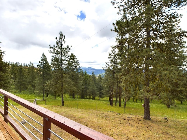 exterior space with a mountain view