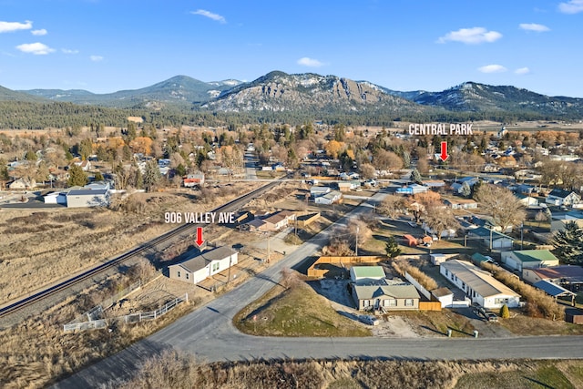 906 Valley Ave, Chewelah, WA 99109 - aerial view with a mountain view and a residential view