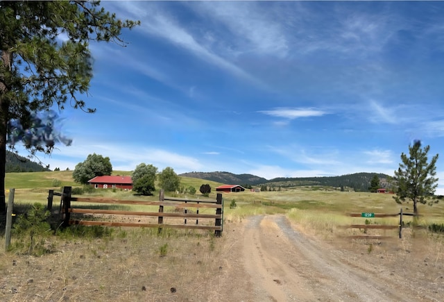 1239 Kewa Meteor Rd, Inchelium, WA 99138 - view of dirt / gravel road with a view of countryside and a mountain view
