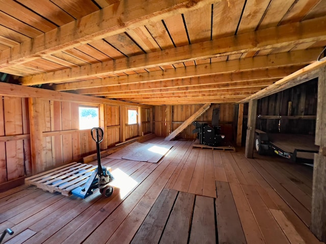 view of attic