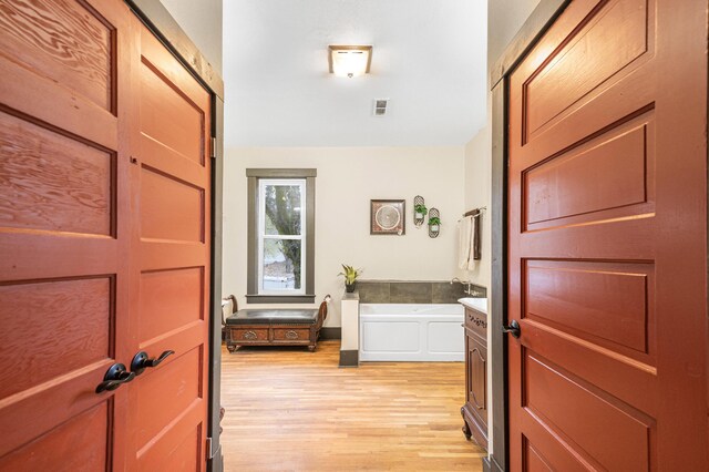 interior space featuring light hardwood / wood-style floors