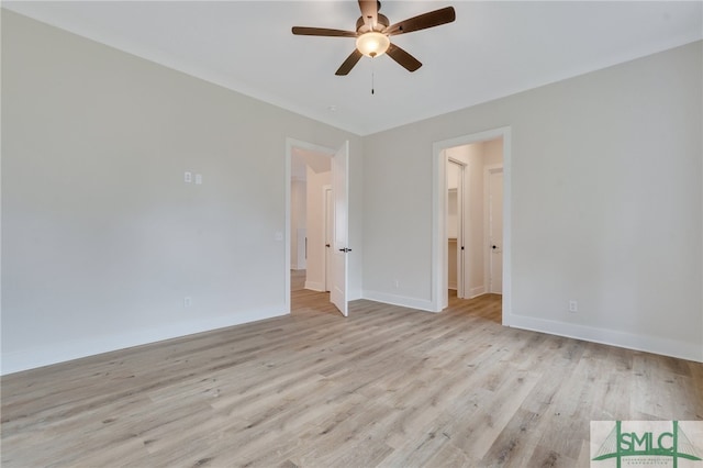 49 Salt Marsh Dr, Midway, GA 31320 - spare room featuring light hardwood / wood-style flooring and ceiling fan