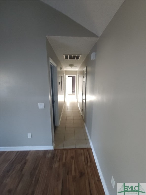 hall featuring light hardwood / wood-style flooring