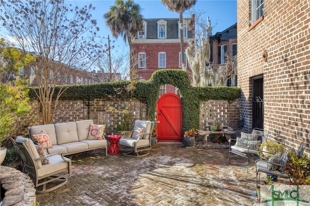 view of patio / terrace with an outdoor hangout area