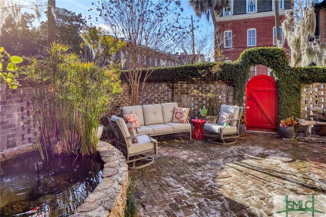 view of terrace with outdoor lounge area