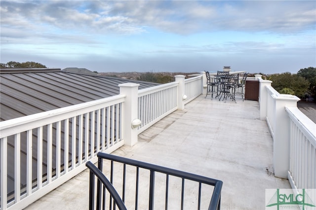 view of patio / terrace featuring a balcony