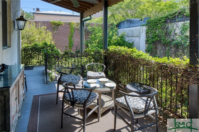 view of patio / terrace featuring a deck