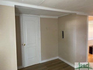 interior space featuring dark hardwood / wood-style floors