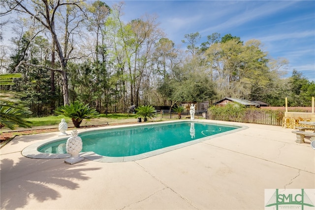 view of pool featuring a patio area