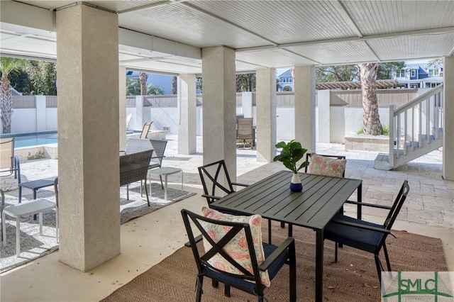 view of sunroom