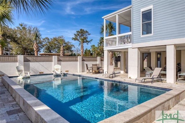 view of pool with a patio