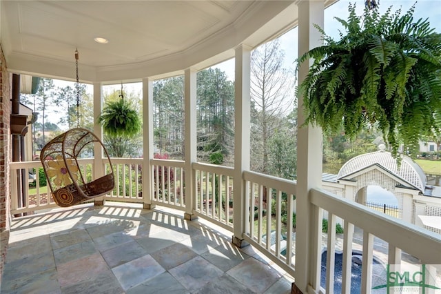 sunroom with a wealth of natural light