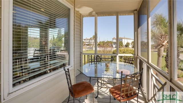 view of sunroom