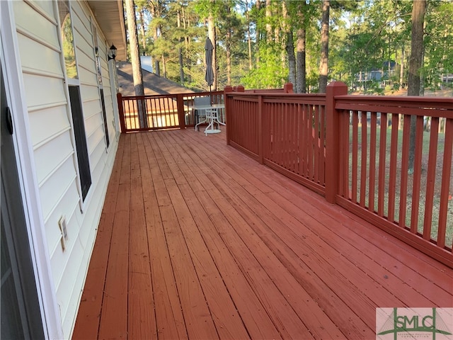 view of wooden terrace