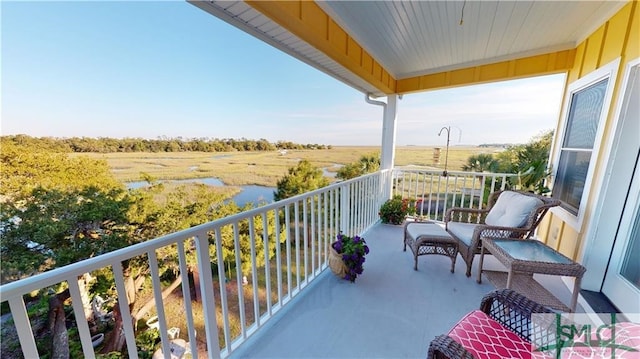 balcony with a rural view