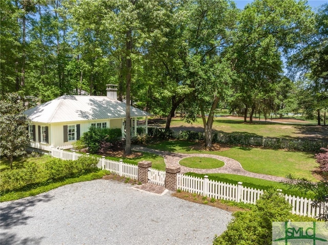 exterior space featuring a lawn